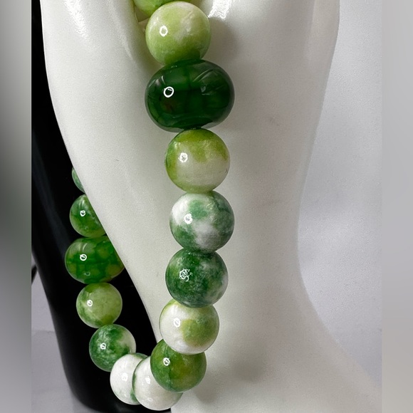 RARE PERSIAN JADE + AGATE NATURAL BRACELET size 7”,8” - Picture 3 of 13